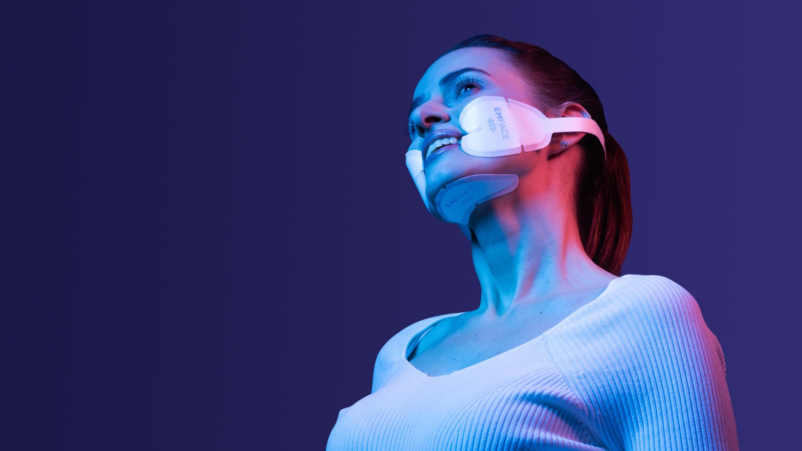 EMFACE submentum applicator under the chin