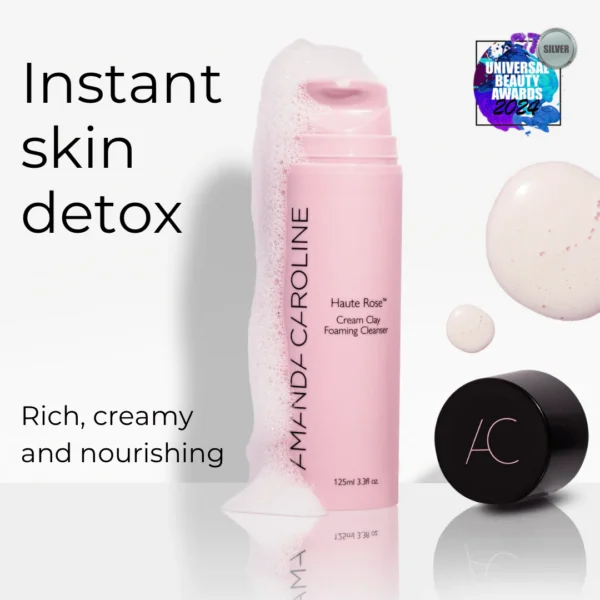 haute rose cream clay foaming cleanser amanda caroline beauty 574521